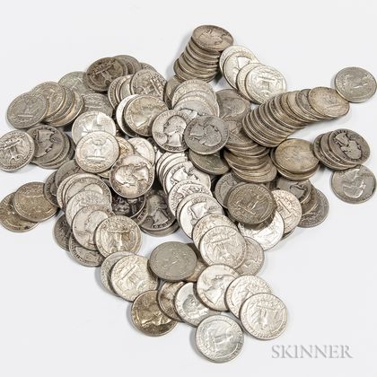 146 Silver Washington Quarters. Estimate $200-400