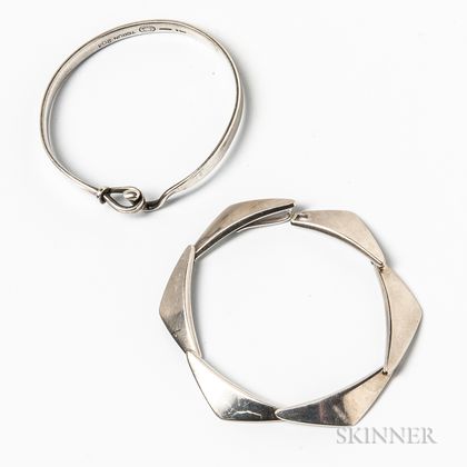 Two Sterling Silver Bracelets, Georg Jensen