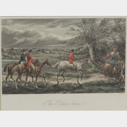 After Henry Alken (British, 1774-1850) Lot of Four Fox Hunting Scenes.