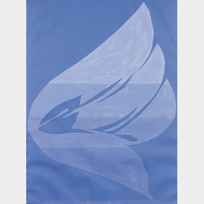 Jack Youngerman (American, b. 1926) Untitled [Blue Composition]