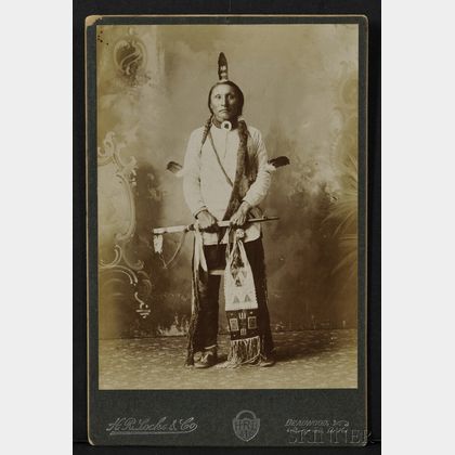H.R. Locke and Co. Cabinet Card of "Chief Brave Heart-Sioux,"