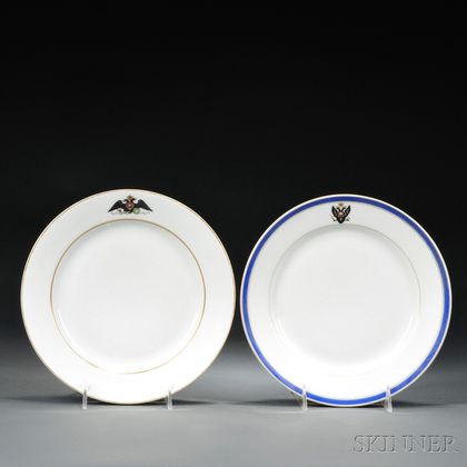 Two Russian Imperial Porcelain Factory Plates