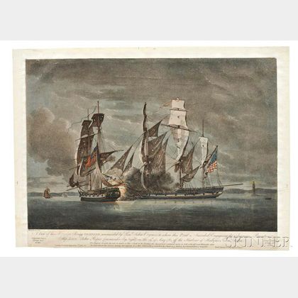 A View of His Majestys Brigg Observer, Commanded by Lieut. John Crymes, Engaging the American Privateer Ship Jack, John Ropes Commande 