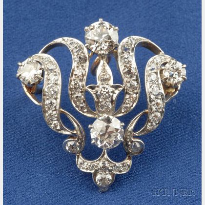 Edwardian Diamond Pendant/Brooch, Tiffany & Co.