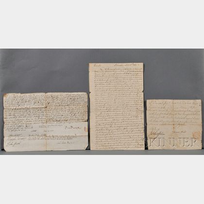 Documents and Letters, American, Six (1717-1813)