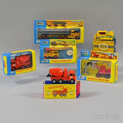 Six Matchbox Toys Die-cast Metal King-size Vehicles