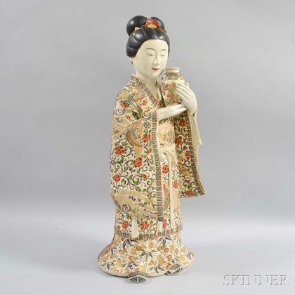 Satsuma Porcelain Figure of a Lady