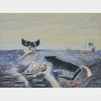 Charles Howard (American, fl. 20th Century) Whaling Scene