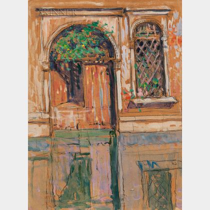 Jane Peterson (American, 1876-1965) Venetian Doorway in Sunlight, Old Venice