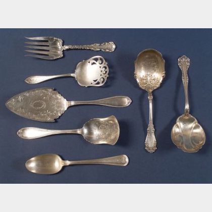 Six American Sterling Flatware Serving Pieces