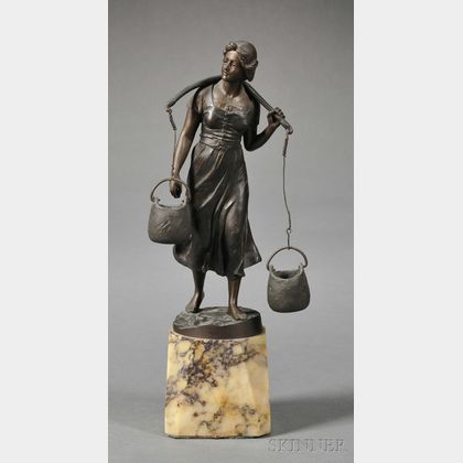 Bronze Figure of a Water Carrier