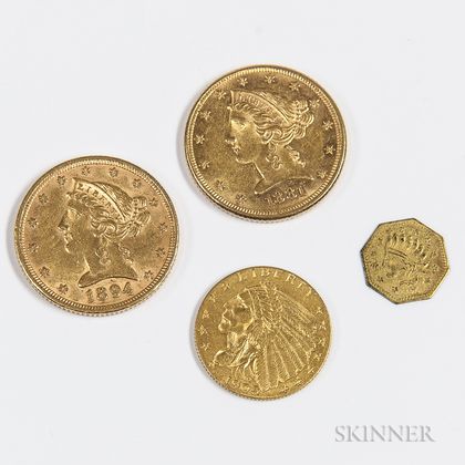 Three American Gold Coins