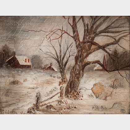 Marion Cornelia Tibbetts (American, b. 1875) Snowy Landscape