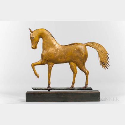 Molded Sheet Copper and Zinc Prancing Horse Weathervane