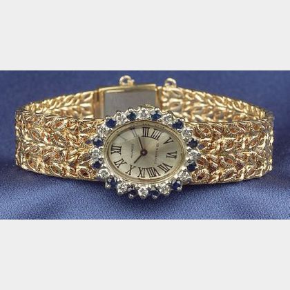 Sapphire and Diamond Wristwatch, Tiffany & Co.
