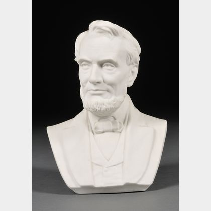 Ott and Brewer Parian Bust of Abraham Lincoln