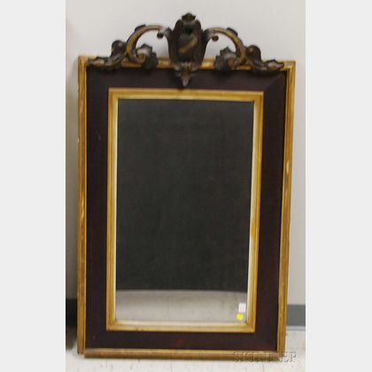 Victorian Renaissance Revival Parcel-gilt and Carved Walnut Mirror