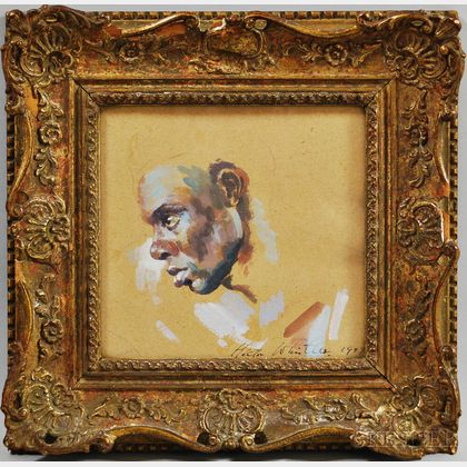 Hector Whistler (British, 1905-1978) Portrait Study of a Black Man