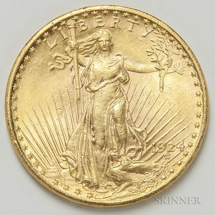 1924 $20 St. Gaudens Double Eagle Gold Coin