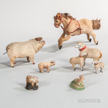 Group of Children's Farm Animal Toys