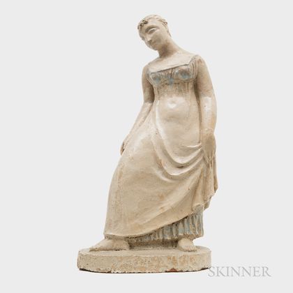 Clivia Calder Morrison (American, 1909-2010) Stoneware Sculpture of a Young Woman
