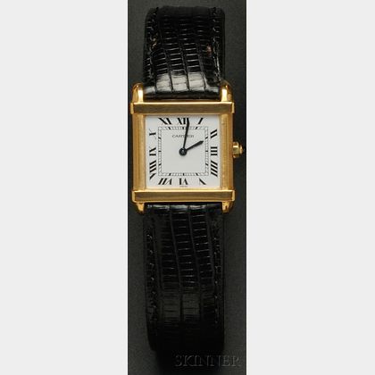 18kt Gold "Tank Chinoise" Wristwatch, Cartier, Paris