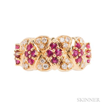 18kt Gold, Ruby, and Diamond Ring, Mauboussin