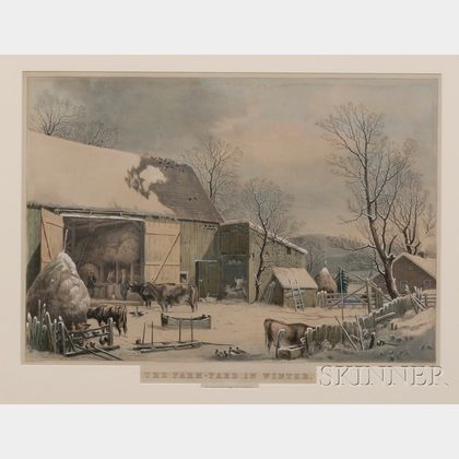 Currier & Ives, publishers (American, 1857-1907) THE FARM YARD-IN WINTER.;