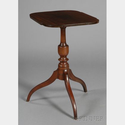 Federal Mahogany and Cherry Tilt-top Candlestand