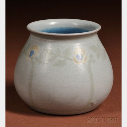 Marblehead Pottery Decorated Four-color Vase