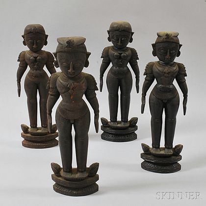 Four Indian Wood Carvings