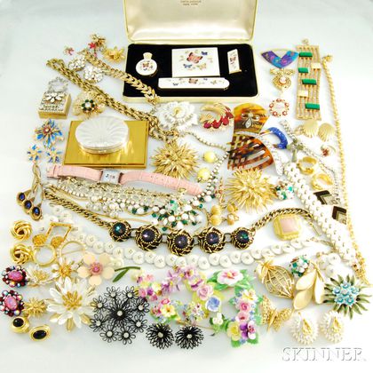Large Group of Designer Costume Jewelry and Accessories