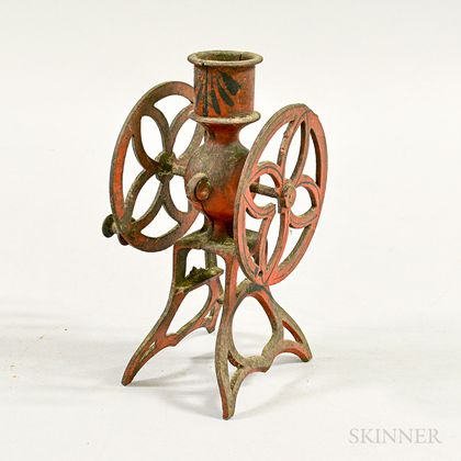 Red-painted Iron Toy Grinder