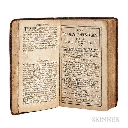 Hartman, George (fl. circa 1696) The Family Physitian, or A Collection of Choice, Approv'd and Experienc'd Remedies.