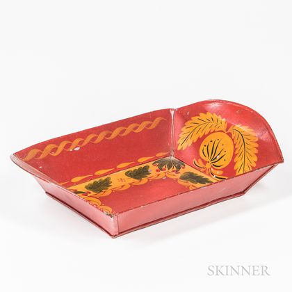Red-painted Tinware Tray