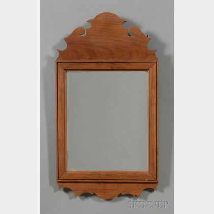 Queen Anne-style Walnut Mirror