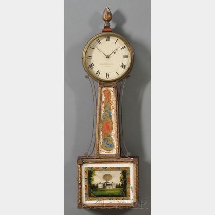 Federal Gilt Gesso and Mahogany Patent Timepiece