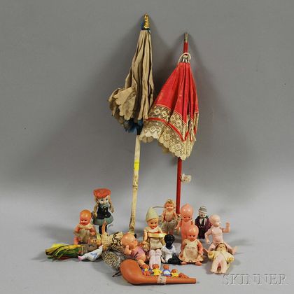 Group of Small Dolls and Accessories