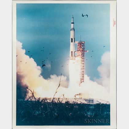 Apollo 8, 9, and 10, Saturn V Liftoff and Pre-Launch, Three Photographs.
