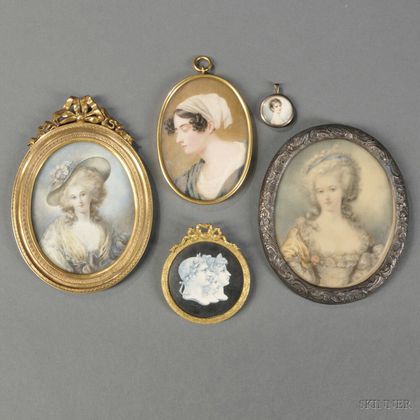 Five Portrait Miniatures