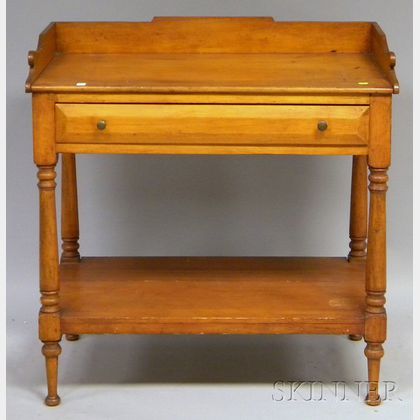 Late Federal Pine and Maple Washstand