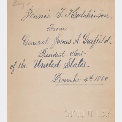 Bundy, Jonas M. & Garfield, James (1831-1881),Presentation copy