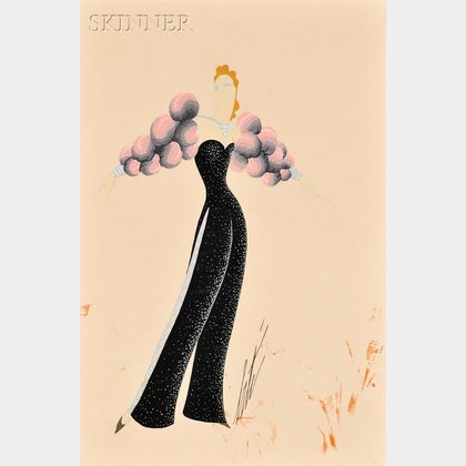 Romain de Tirtoff, called Erté (Russian/French, 1892-1990) Costume Design for La Star in Pin-Up Girls Revue