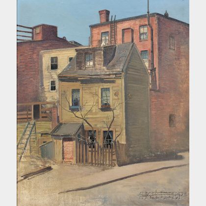 Mario Rendina (American, 20th Century) Two City Views: Ruggles Street, Boston,'41