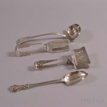 Three Pieces of English Sterling Silver Flatware