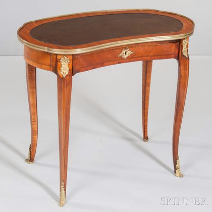Louis XV-style Bronze-mounted Marquetry Table à Ecrire