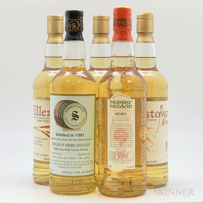 Mixed Islay, 5 750ml bottles 