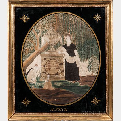 Needlework Mourning Picture for Elizabeth Peck