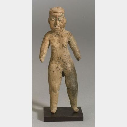 Pre-Columbian Standing Female Pottery Figure
