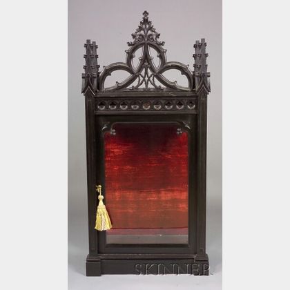 Gothic Revival Ebonized Diminutive Display Cabinet